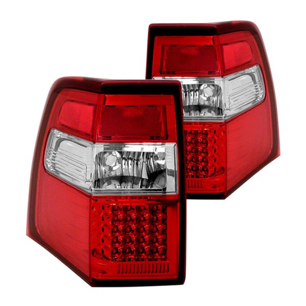 CG® - Chrome/Red LED Tail Lights, Ford Expedition