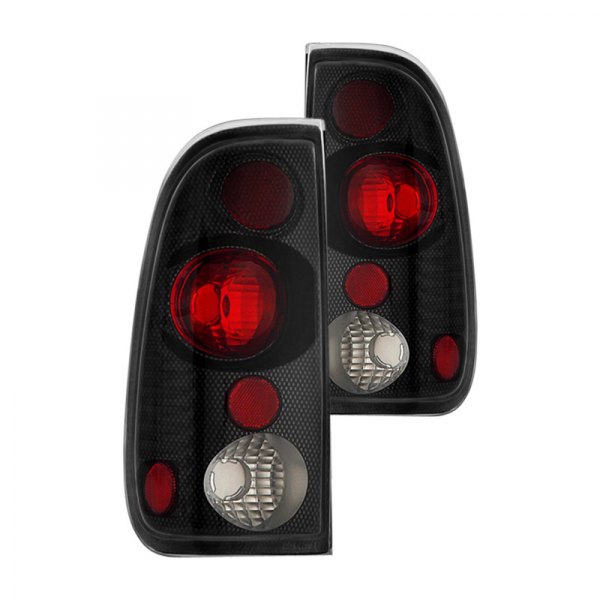 CG® - G2 Carbon Fiber/Red Euro Tail Lights, Ford F-350