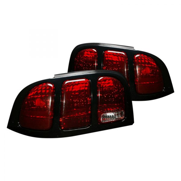 CG® - Black/Red Euro Tail Lights, Ford Mustang