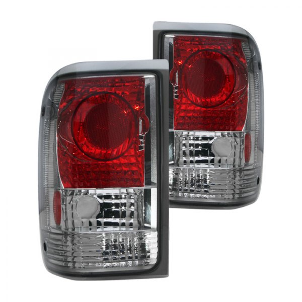 CG® - Chrome Red/Smoke Euro Tail Lights, Ford Ranger