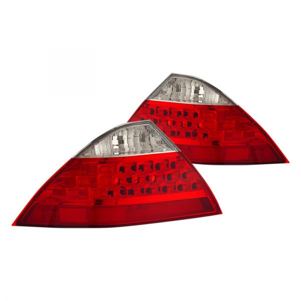 CG® - Chrome/Red LED Tail Lights, Honda Accord