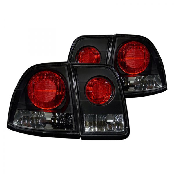 CG® - Black/Red Euro Tail Lights, Honda Accord