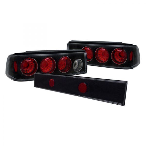 CG® - Black/Red Euro Tail Lights, Honda Civic
