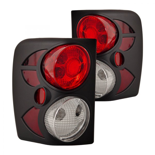 CG® - Black/Red Euro Tail Lights, Jeep Grand Cherokee