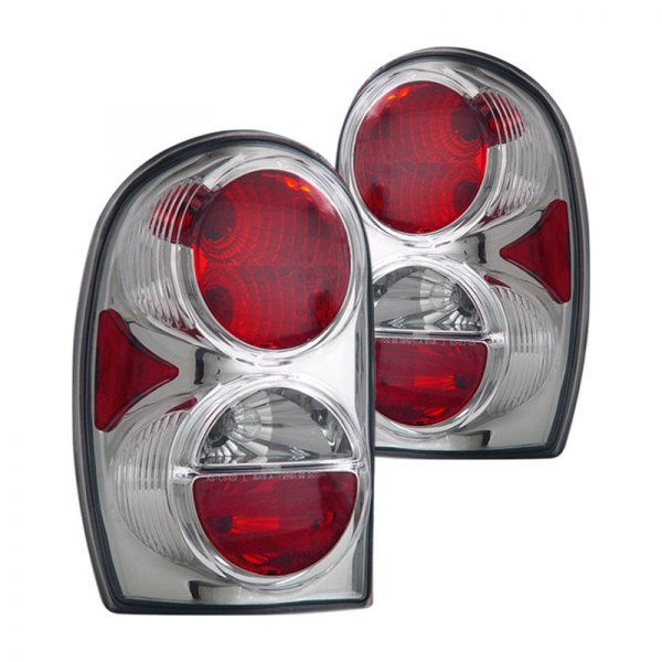 CG® - Chrome/Red Euro Tail Lights, Jeep Liberty