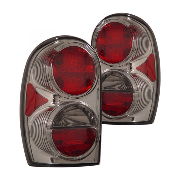 CG® - Chrome Red/Smoke Euro Tail Lights, Jeep Liberty