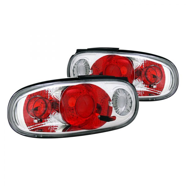 CG® - Chrome/Red Euro Tail Lights, Mazda Miata