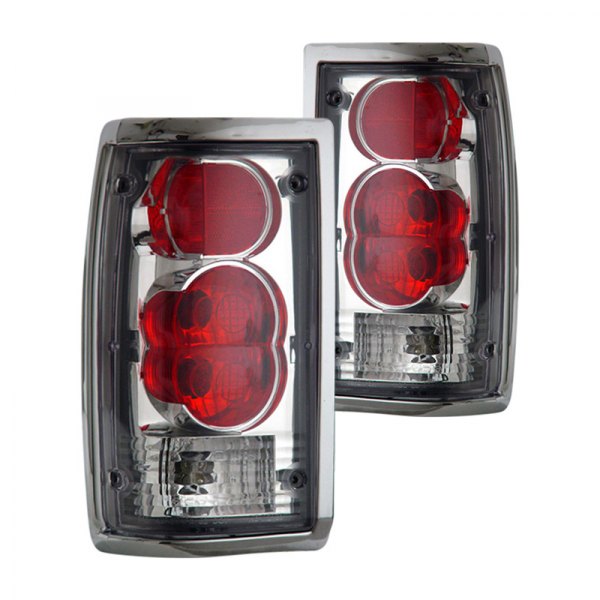 CG® - G2 Chrome/Red Euro Tail Lights, Mazda B-Series