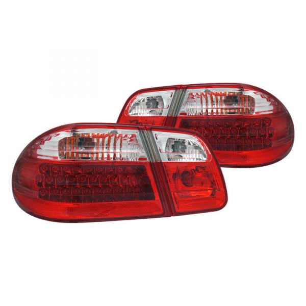 CG® - G2 Chrome/Red LED Tail Lights, Mercedes E Class