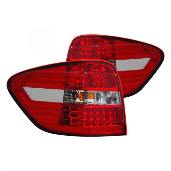 CG® - Chrome/Red LED Tail Lights, Mercedes M Class
