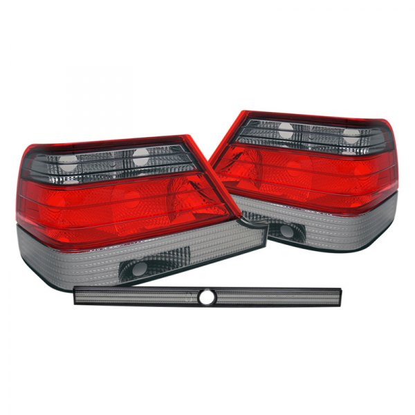 CG® - Chrome Red/Smoke Euro Tail Lights, Mercedes S Class