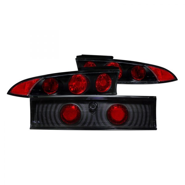 CG® - G2 Black/Red Euro Tail Lights, Mitsubishi Eclipse