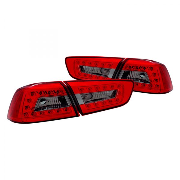 CG® - Chrome Red/Smoke LED Tail Lights, Mitsubishi Lancer