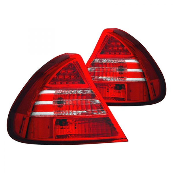 CG® - Chrome/Red LED Tail Lights, Mitsubishi Mirage