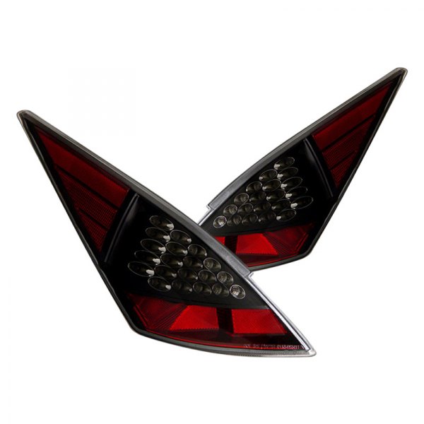 CG® - Black/Red LED Tail Lights, Nissan 350Z
