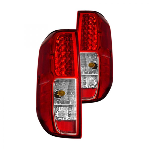 CG® - Chrome/Red LED Tail Lights, Nissan Frontier