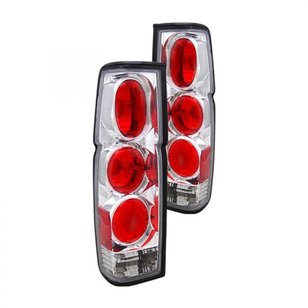CG® - G2 Chrome/Red Euro Tail Lights, Nissan Pick Up