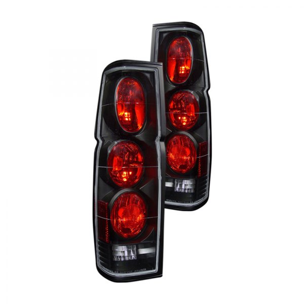 CG® - G2 Black/Red Euro Tail Lights, Nissan Pick Up