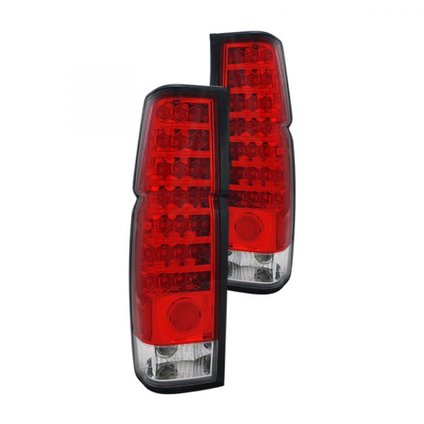 CG® - Chrome/Red LED Tail Lights, Nissan Pick Up