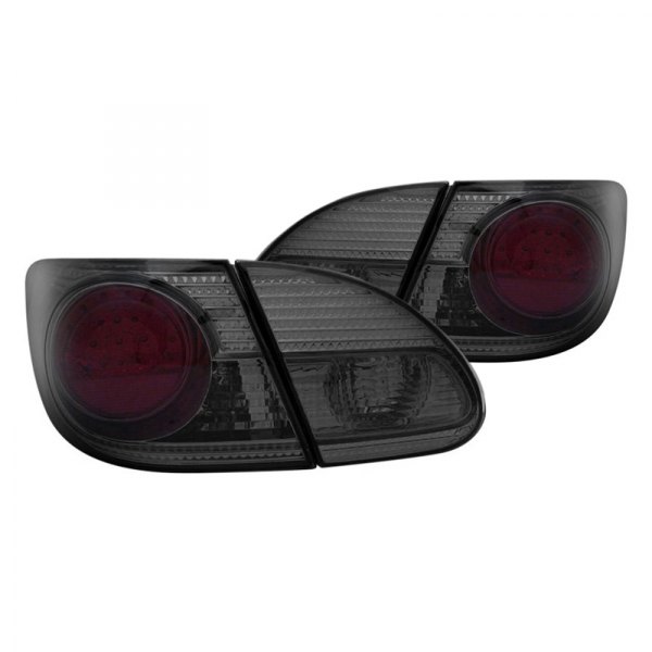 CG® - Chrome Red/Smoke LED Tail Lights, Toyota Corolla