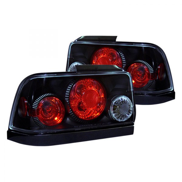 CG® - Black/Red Euro Tail Lights, Toyota Corolla