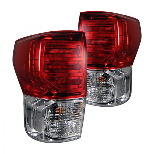 CG® - Toyota Tundra 2008 G2 Chrome/Red Fiber Optic LED Tail Lights