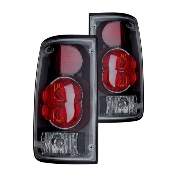 CG® - G2 Black Red/Smoke Euro Tail Lights, Toyota Pick Up