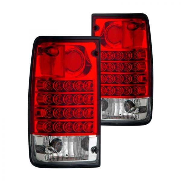 CG® - Chrome/Red LED Tail Lights, Toyota Pick Up