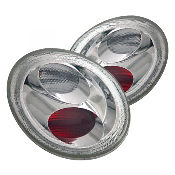 CG® - G2 Chrome/Red Euro Tail Lights, Volkswagen Beetle