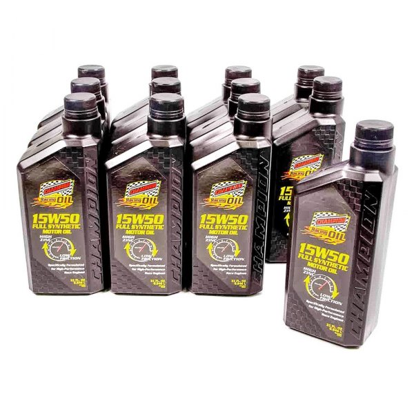 Champion Brands® - Racing™ SAE 15W-50 Synthetic Motor Oil, 1 Quart x 12 Bottles