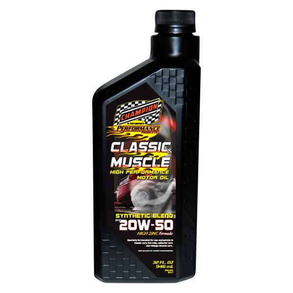Champion Brands® - Classic & Muscle™ SAE 20W-50 Synthetic Blend Motor Oil, 1 Quart