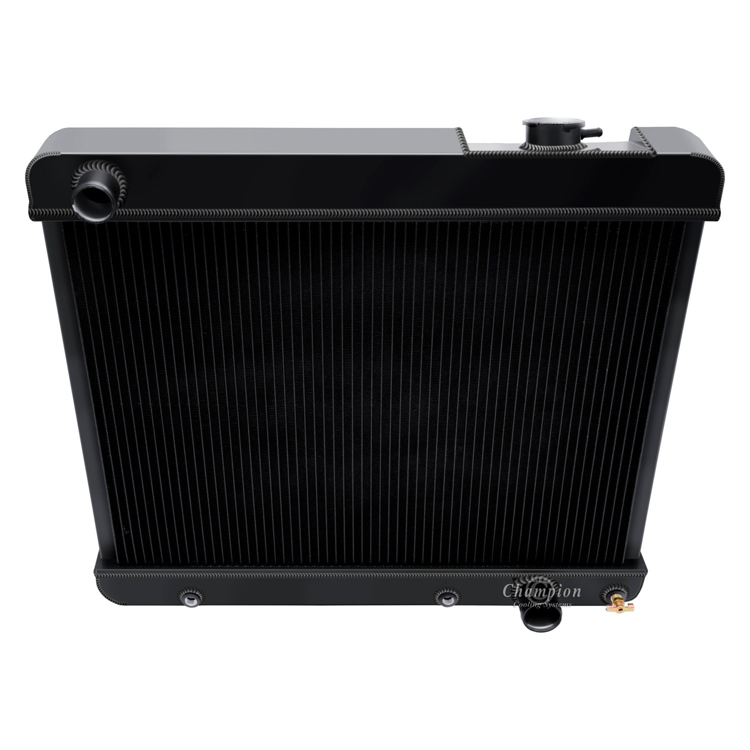 Champion Cooling Systems Cc Blk All Aluminum Downflow Engine Coolant Radiator