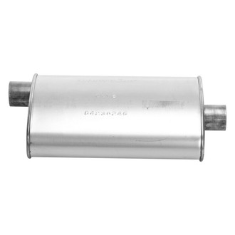 Cherry Bomb® - Turbo Classic Steel Oval Gray Exhaust Muffler (2" Offset ID, 2" Center OD, 14" Length)