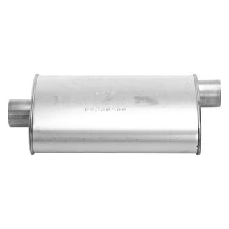 Cherry Bomb® - Turbo Classic Steel Oval Gray Exhaust Muffler (2.25" Offset ID, 2.25" Center OD, 14" Length)