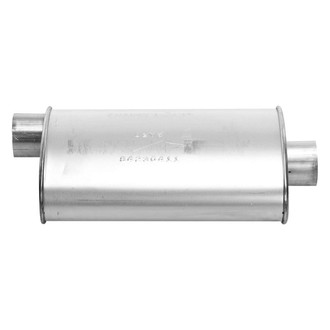 Cherry Bomb® - Turbo Classic Steel Oval Gray Exhaust Muffler (2.5" Offset ID, 2.5" Center OD, 14" Length)