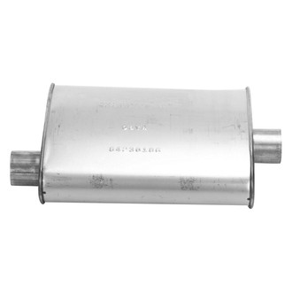Cherry Bomb® - Turbo Classic Steel Oval Gray Exhaust Muffler (2.25" Offset ID, 2.25" Center OD, 14" Length)