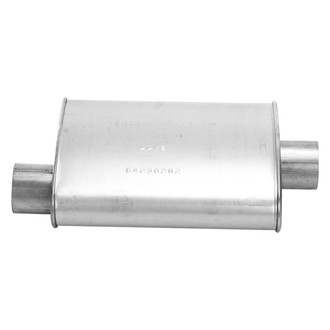 Cherry Bomb® - Turbo Classic Steel Oval Gray Exhaust Muffler (3" Offset ID, 3" Center OD, 14" Length)