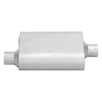 Cherry Bomb® - PRO Series Steel Oval Gray Exhaust Muffler (2.5" Offset ID, 2.5" Center OD, 13" Length)