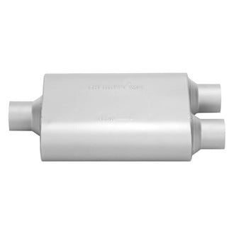 Cherry Bomb® - PRO Series Steel Oval Gray Exhaust Muffler (2.5" Center ID, 2.5" Dual OD, 13" Length)