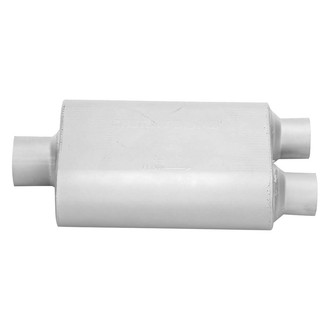 Cherry Bomb® - PRO Series Steel Oval Gray Exhaust Muffler (3" Center ID, 2.5" Dual OD, 13" Length)