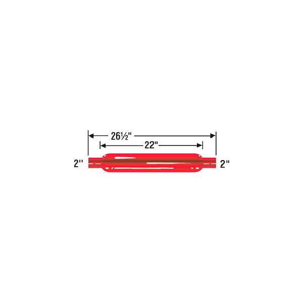 Cherry Bomb® - Glass Pack Series Steel Round Red Exhaust Muffler