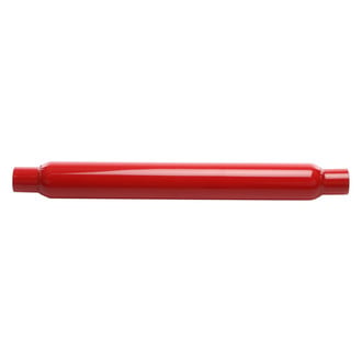 Cherry Bomb® - Glass Pack Series Steel Round Straight Neck Red Exhaust Muffler (2.25" Center ID, 2.25" Center OD, 26" Length)