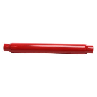 Cherry Bomb® - Glass Pack Series Steel Round Straight Neck Red Exhaust Muffler (2.5" Center ID, 2.5" Center OD, 26" Length)