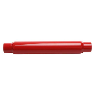Cherry Bomb® - Glass Pack Series Steel Round Straight Neck Red Exhaust Muffler (3" Center ID, 3" Center OD, 22" Length)