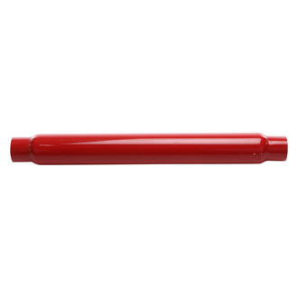 Cherry Bomb® - Glass Pack Series Steel Round Straight Neck Red Exhaust Muffler (3" Center ID, 3" Center OD, 30" Length)