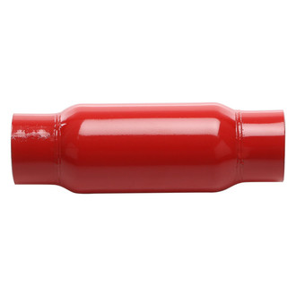Cherry Bomb® - Glass Pack Series Steel Round Straight Neck Red Exhaust Muffler (3" Center ID, 3" Center OD, 8" Length)