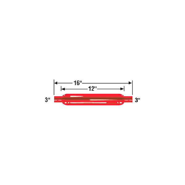 Cherry Bomb® 87525CB - Glass Pack Series Steel Round Straight Neck