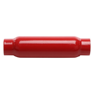 Cherry Bomb® - Glass Pack Series Steel Round Straight Neck Red Exhaust Muffler (3" Center ID, 3" Center OD, 12" Length)