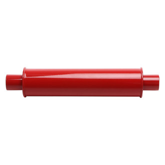 Cherry Bomb® 87885CB - Ol' Skool Hot Rod Steel Round Red Exhaust Muffler (2.25" Center ID, 2.25" Center OD, 18" Length)