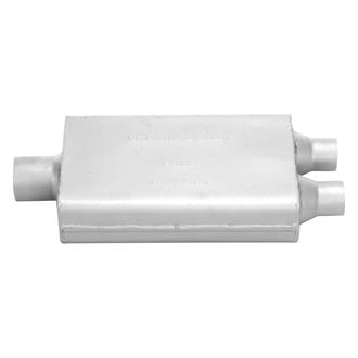 Cherry Bomb® - Vortex Steel Oval Gray Exhaust Muffler (3" Center ID, 2.25" Dual OD, 16" Length)
